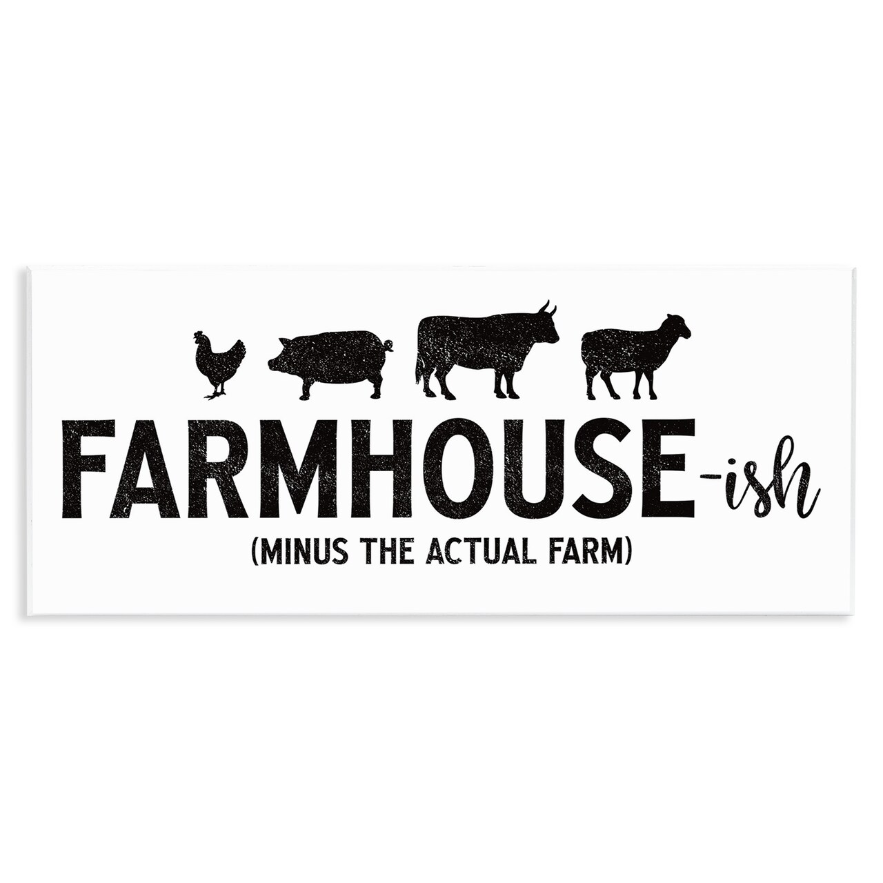 Stupell Industries Farmhouse-ish Funny Country Phrase Wall Plaque Art